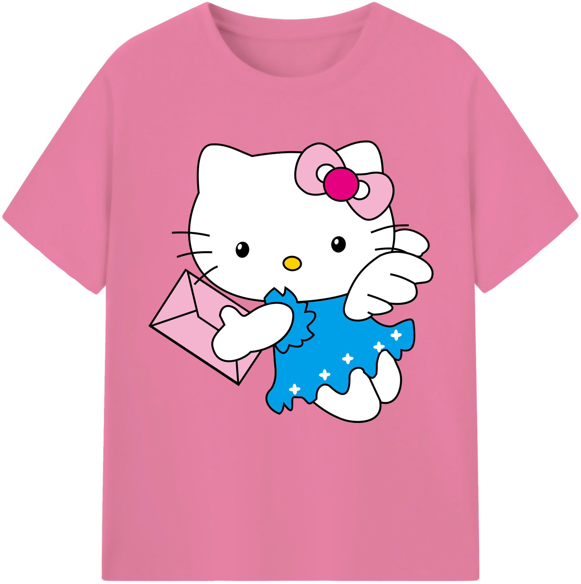 （画像用） Hello Kitty ハローキティ 綿100％半袖Tシャツ（フロントプリント）
